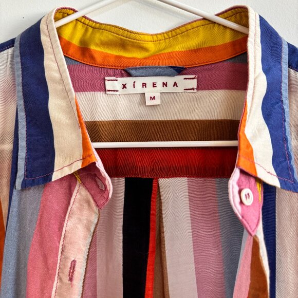 XiRENA Colorful Stripe Beau Blouse - Picture 3 of 4